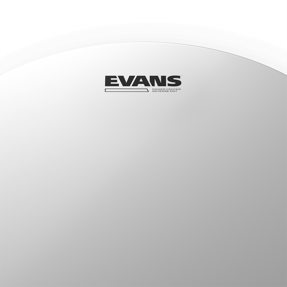 evans power center reverse dot drum head