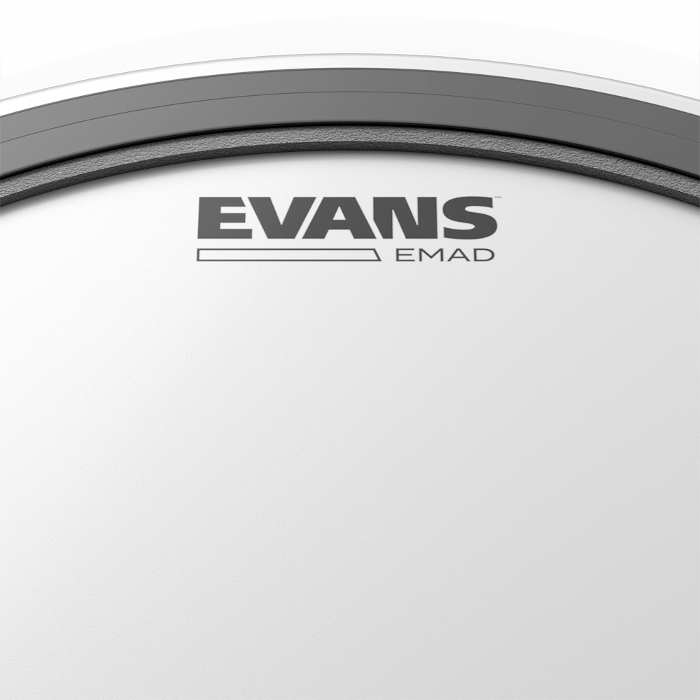 EVANS EMAD Coated White Bass Drum Head, 18 Inch