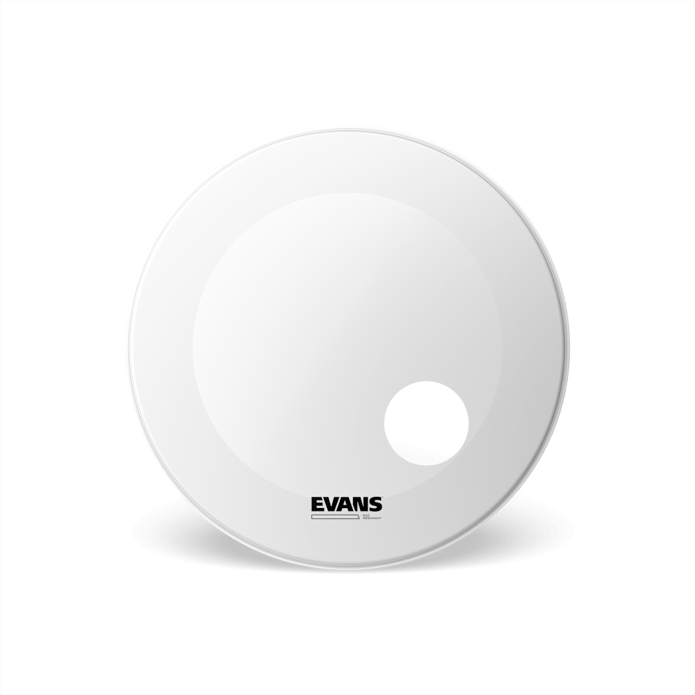 EVANS EQ3 Resonant Coated White Bass Drum Head, 18 Inch
