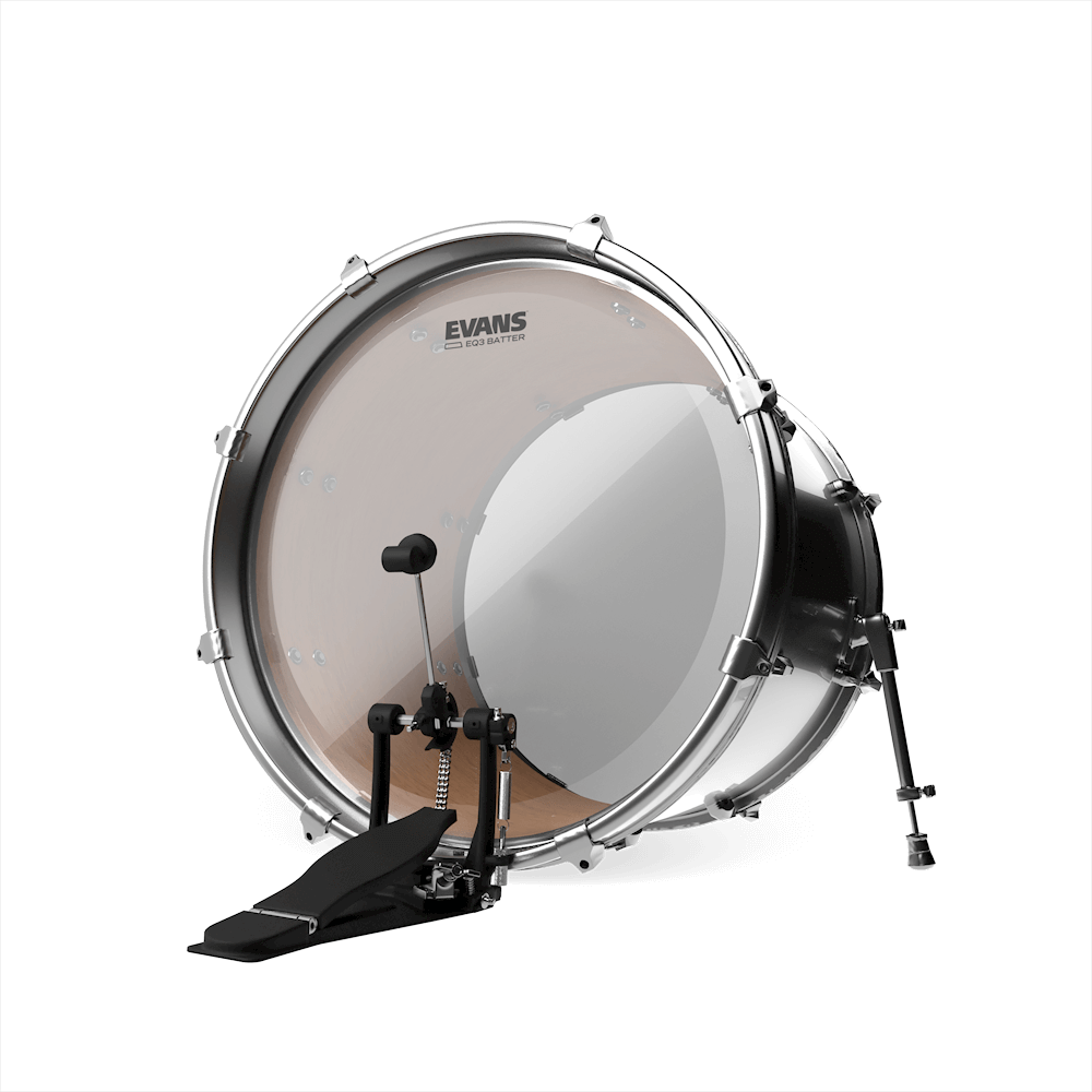 evans eq3 bass drum head