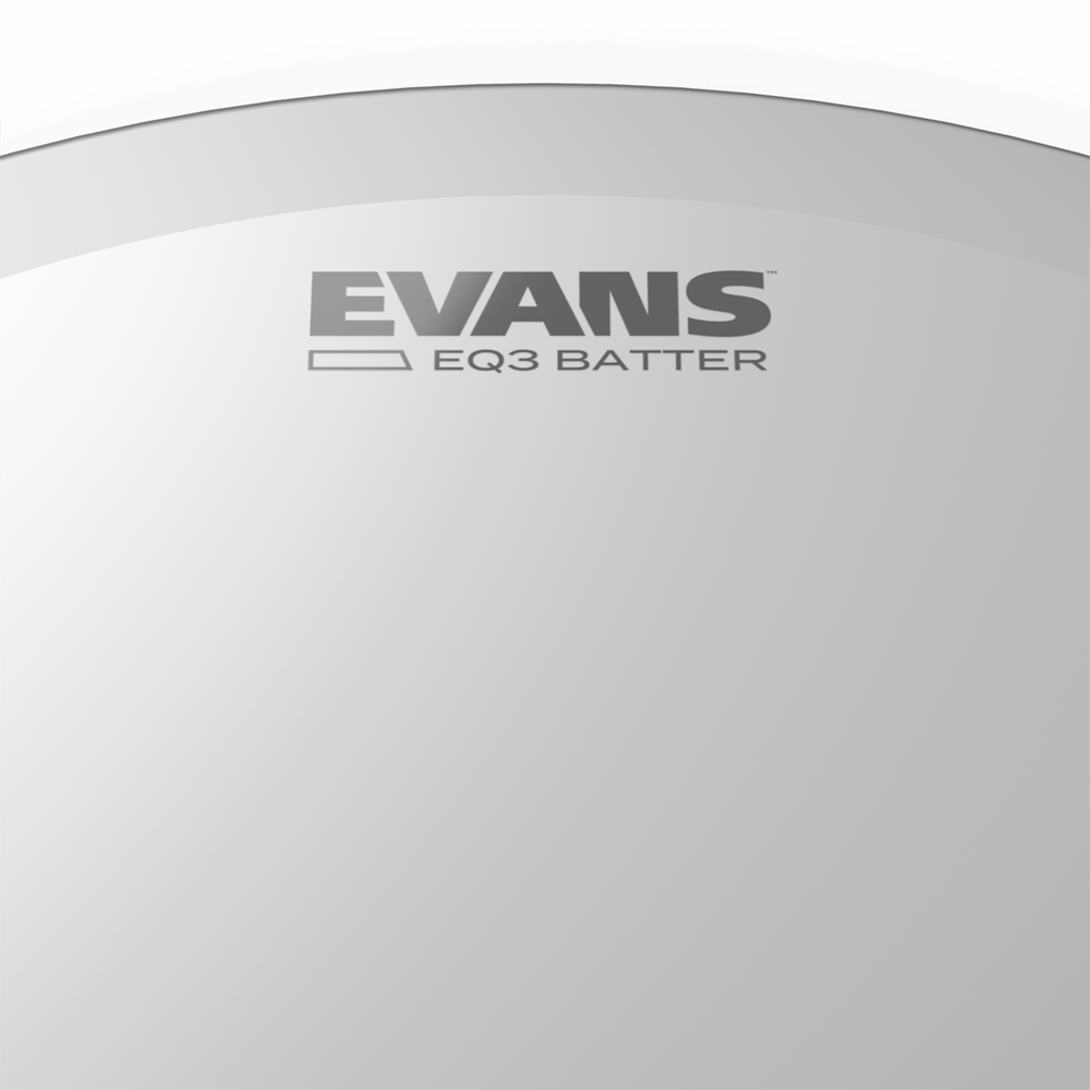 EVANS EQ3 Frosted Bass Batter Drumhead, 22 Inch