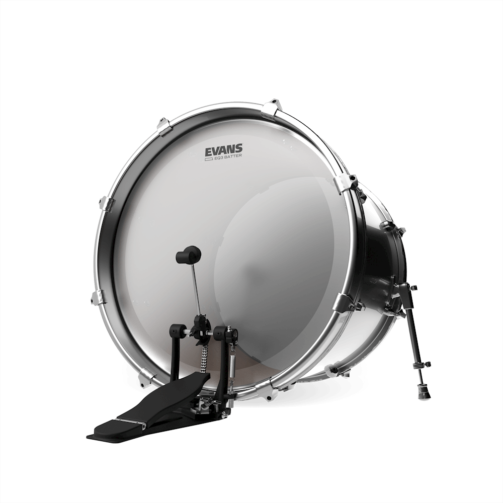 EVANS EQ3 Frosted Bass Batter Drumhead, 22 Inch