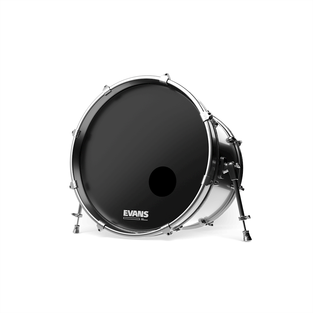 EVANS EQ3 Resonant Black Bass Drum Head, 22 Inch