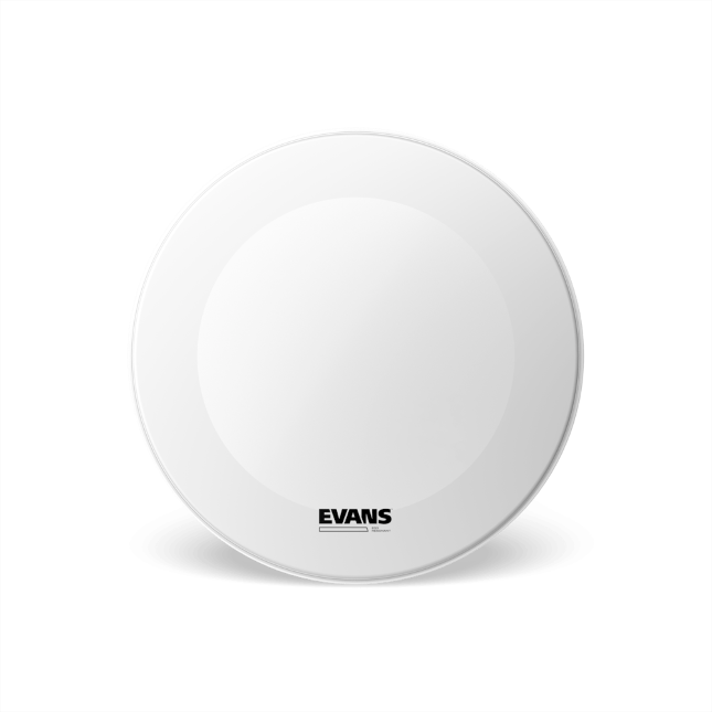 EVANS EQ3 Resonant Coated White Bass Drum Head, No Port, 22 Inch