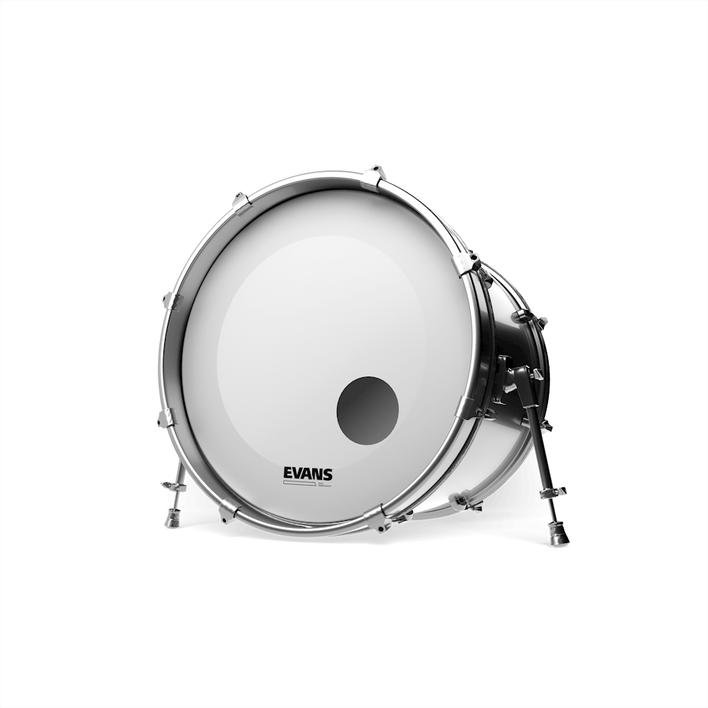 EVANS EQ3 Resonant Coated White Bass Drum Head, 22 Inch