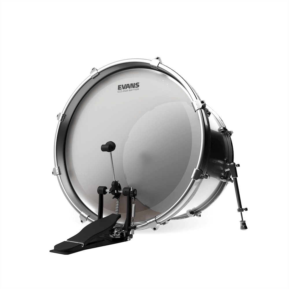EVANS EQ3 Frosted Bass Batter Drumhead, 20 Inch