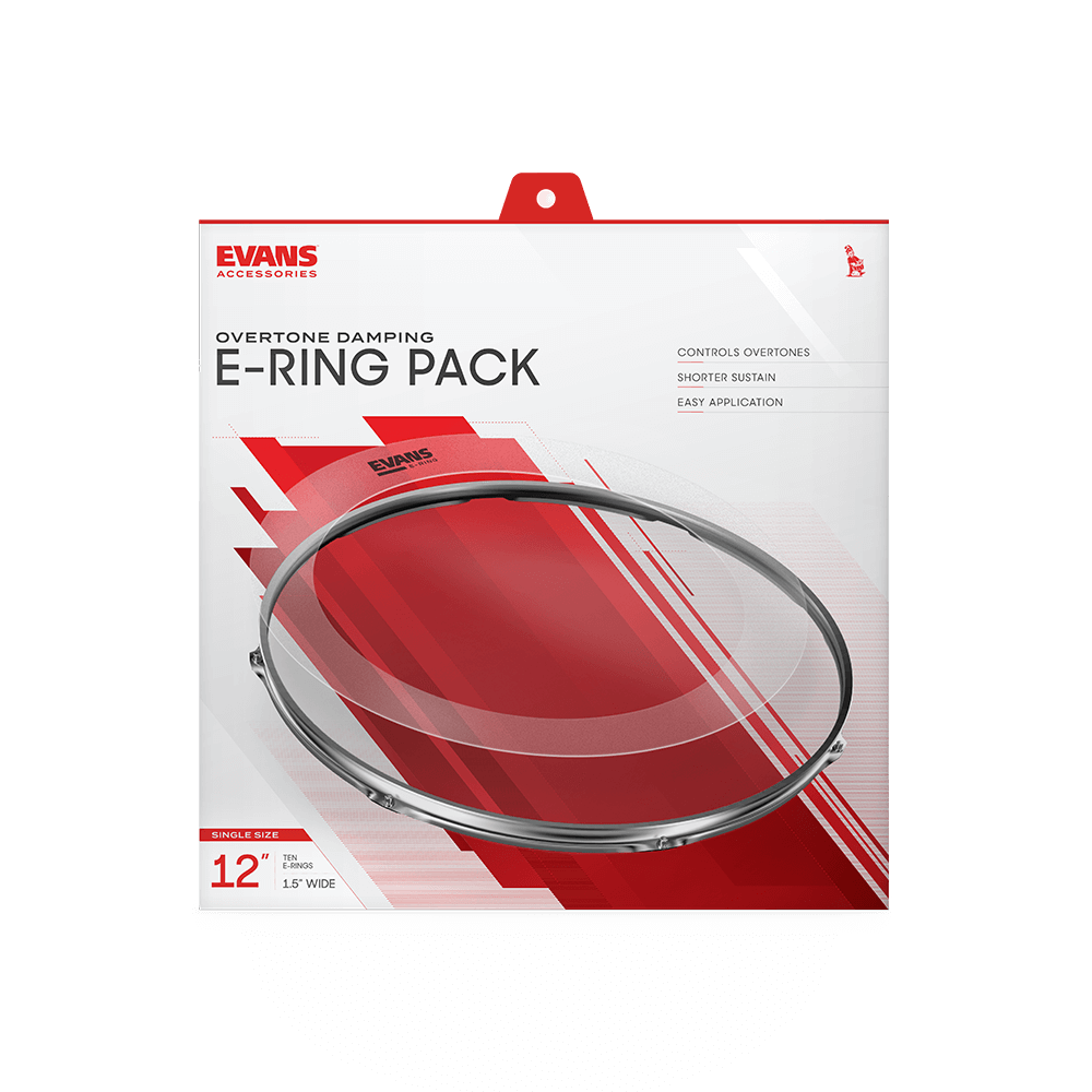 EVANS 1.5 Inch E-Ring 10 Pack, 12 Inch