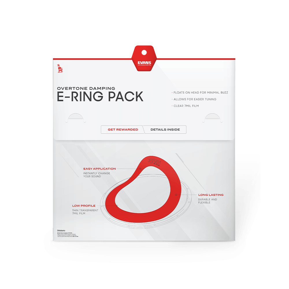 EVANS 1.5 Inch E-Ring 10 Pack, 13 Inch