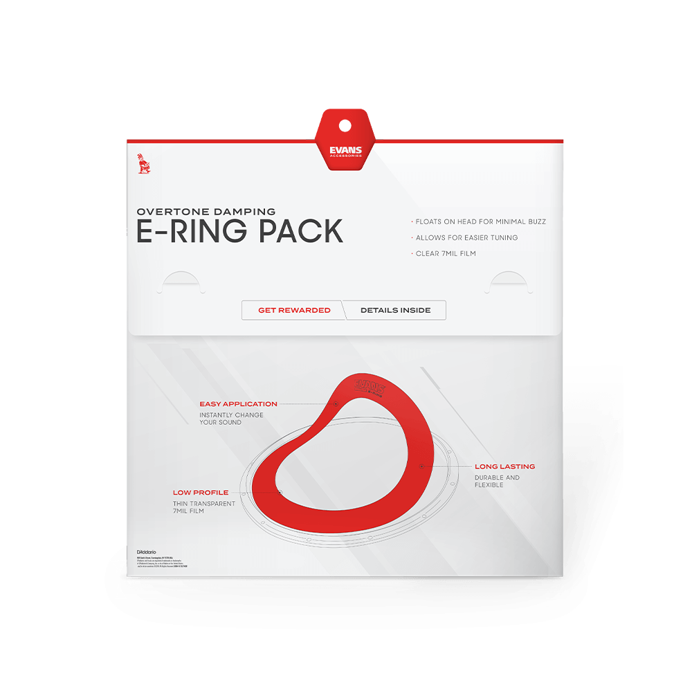 EVANS 1.5 Inch E-Ring 10 Pack, 14 Inch