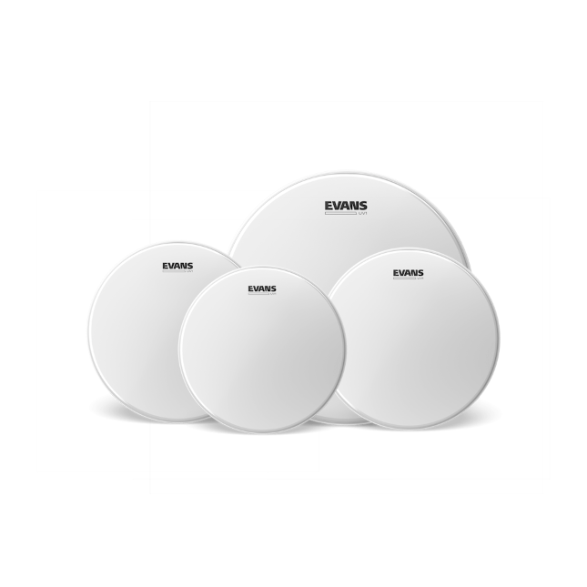 Evans UV1 Coated Rock Tom Pack (10", 12", 16") with 14" UV1 Coated Snare Batter