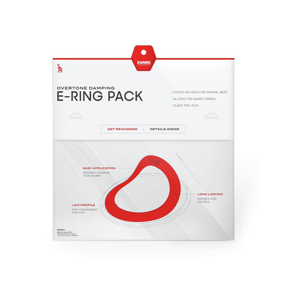 EVANS E-Ring Pack, Fusion (10", 12", 14", 14" Snare)
