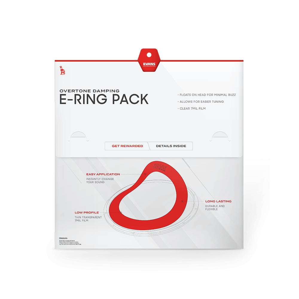 EVANS E-Ring Pack, Rock (10", 12", 14" Snare, 16")