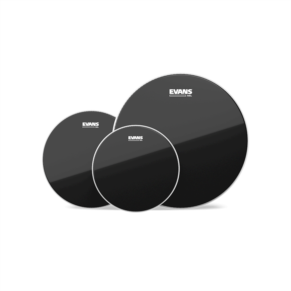 Evans Black Chrome Tompack, Standard (12 inch, 13 inch, 16 inch)