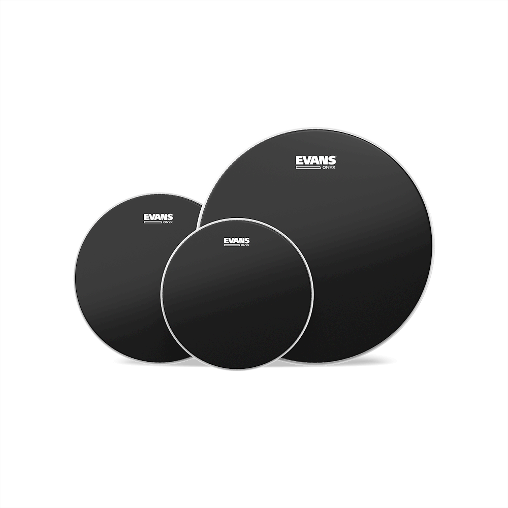 Evans Onyx 2-Ply Tompack Coated, Rock (10 inch, 12 inch, 16 inch)