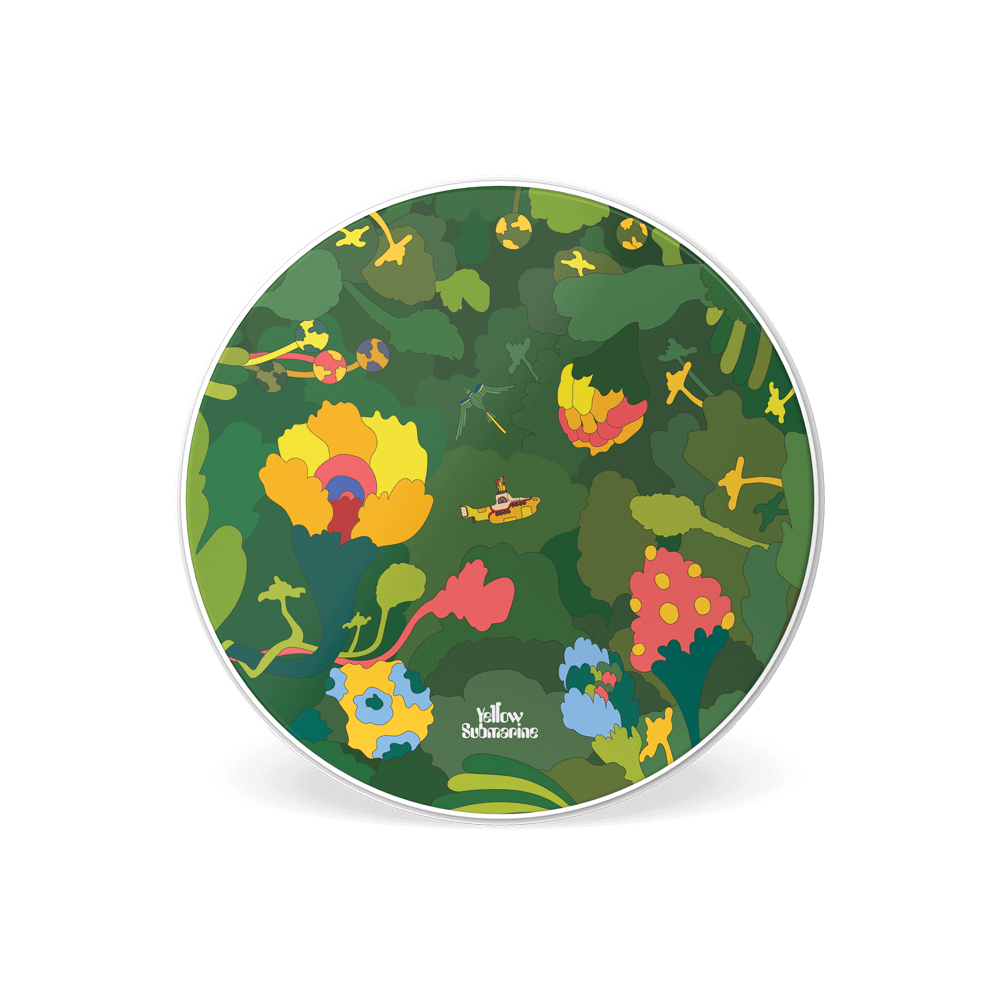 EVANS Yellow Submarine Resonant Bass Drumhead, Pepperland Woods, 22 inch