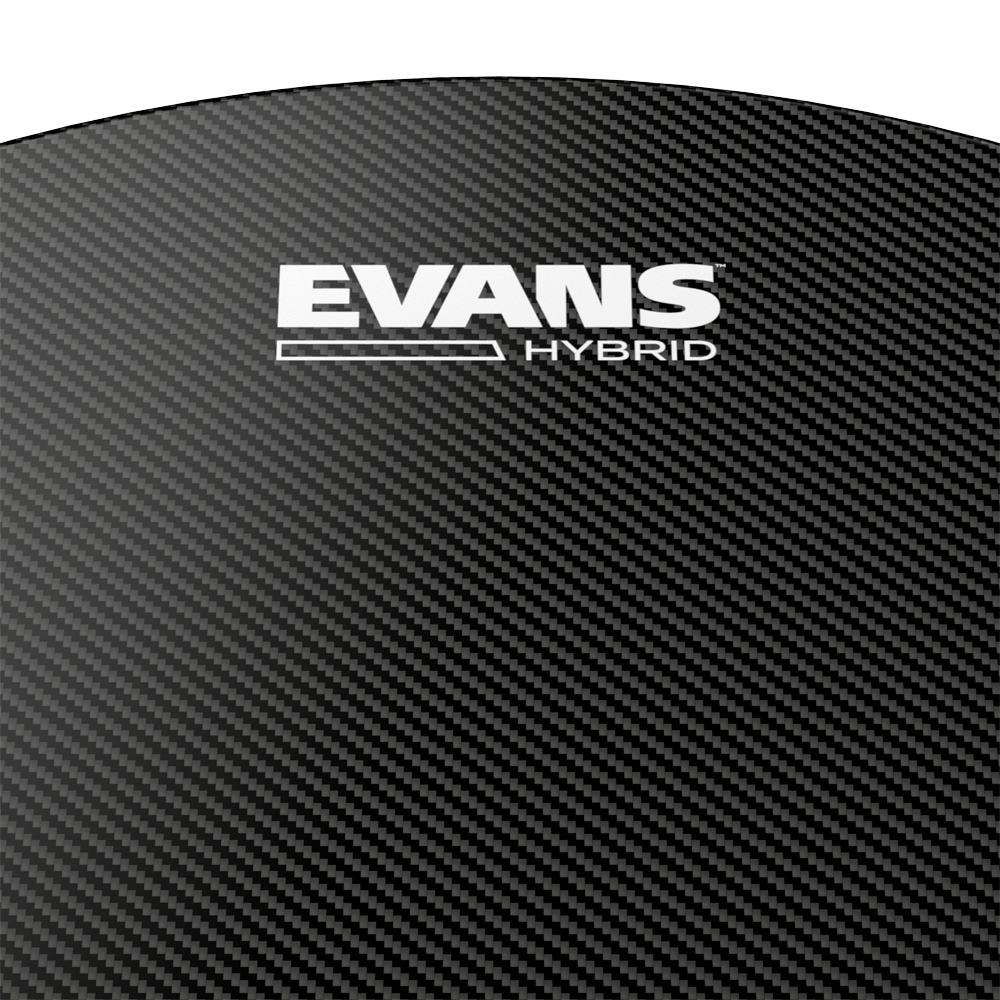 EVANS Hybrid Black Marching Snare Drum Head, 14 Inch