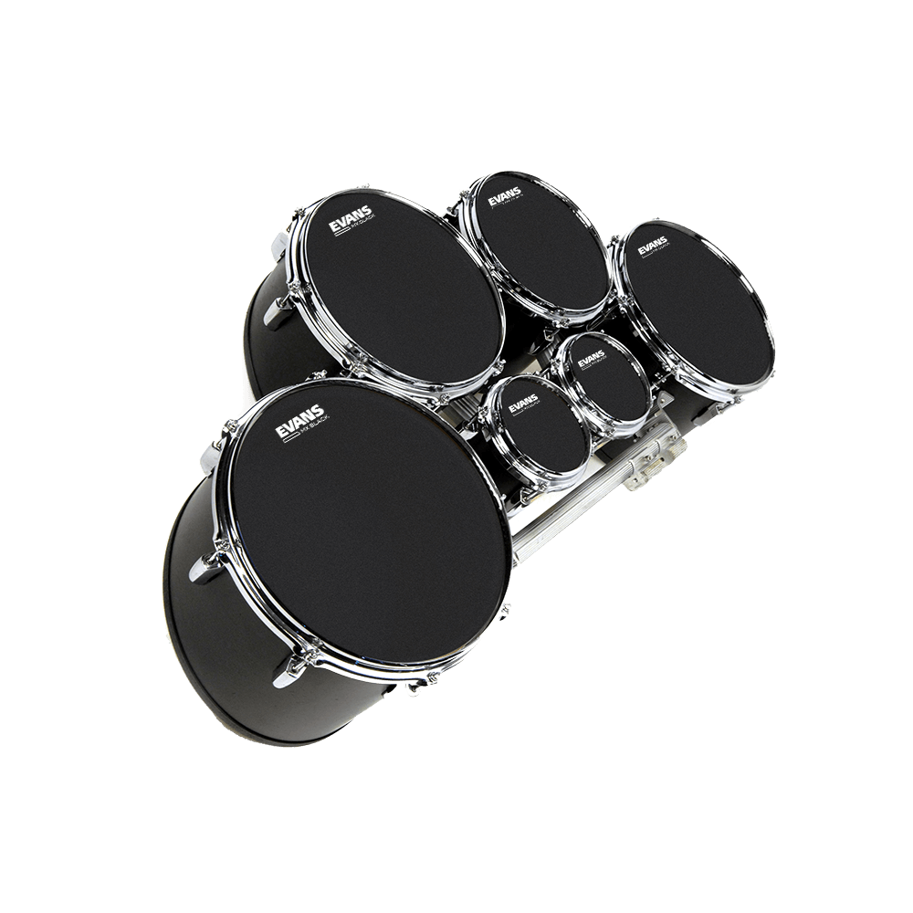 EVANS MX Black Marching Tenor Drum Head, 6 Inch