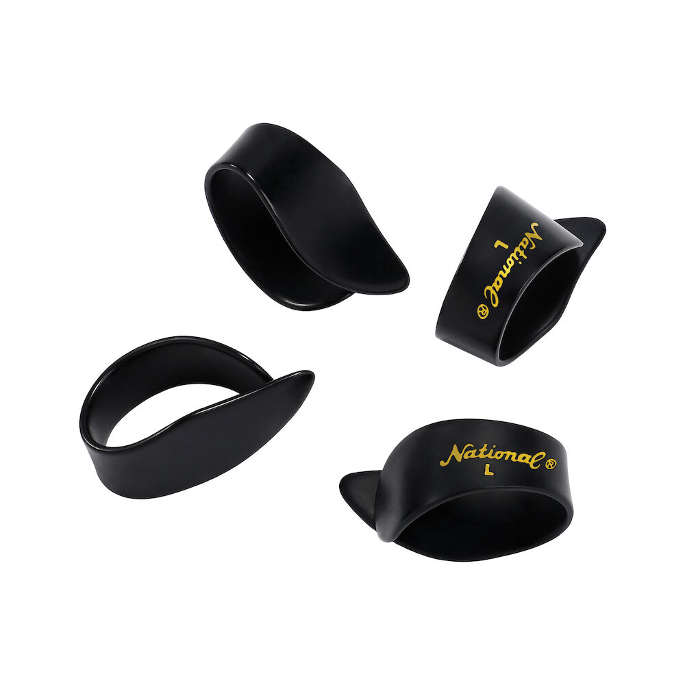 D'Addario National Celluloid Thumb Picks, Large Black - 4-Pack