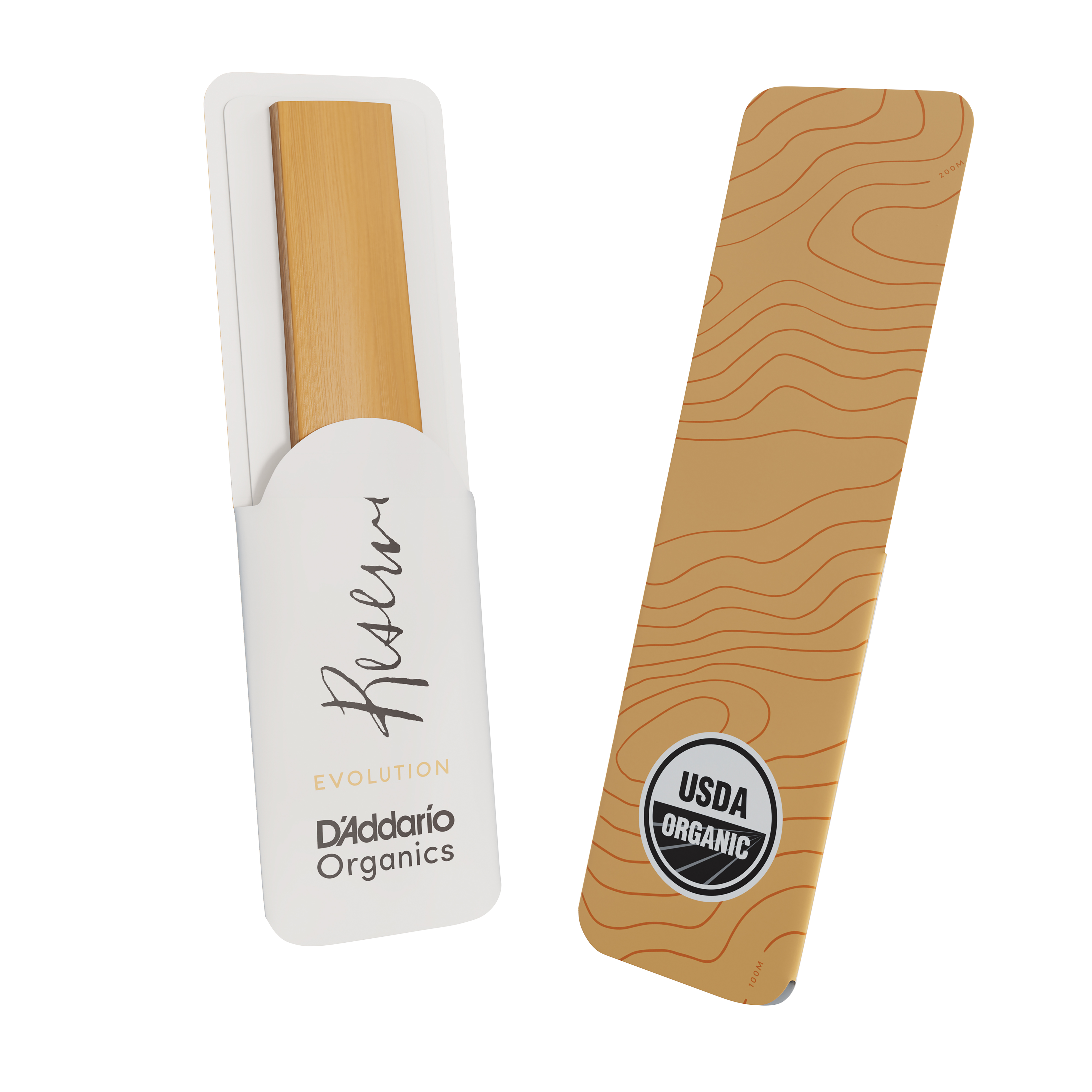 D'Addario Organic Reserve Evolution Bb Clarinet Reeds, Strength 3.5, Individually-Sealed, 10-Pack