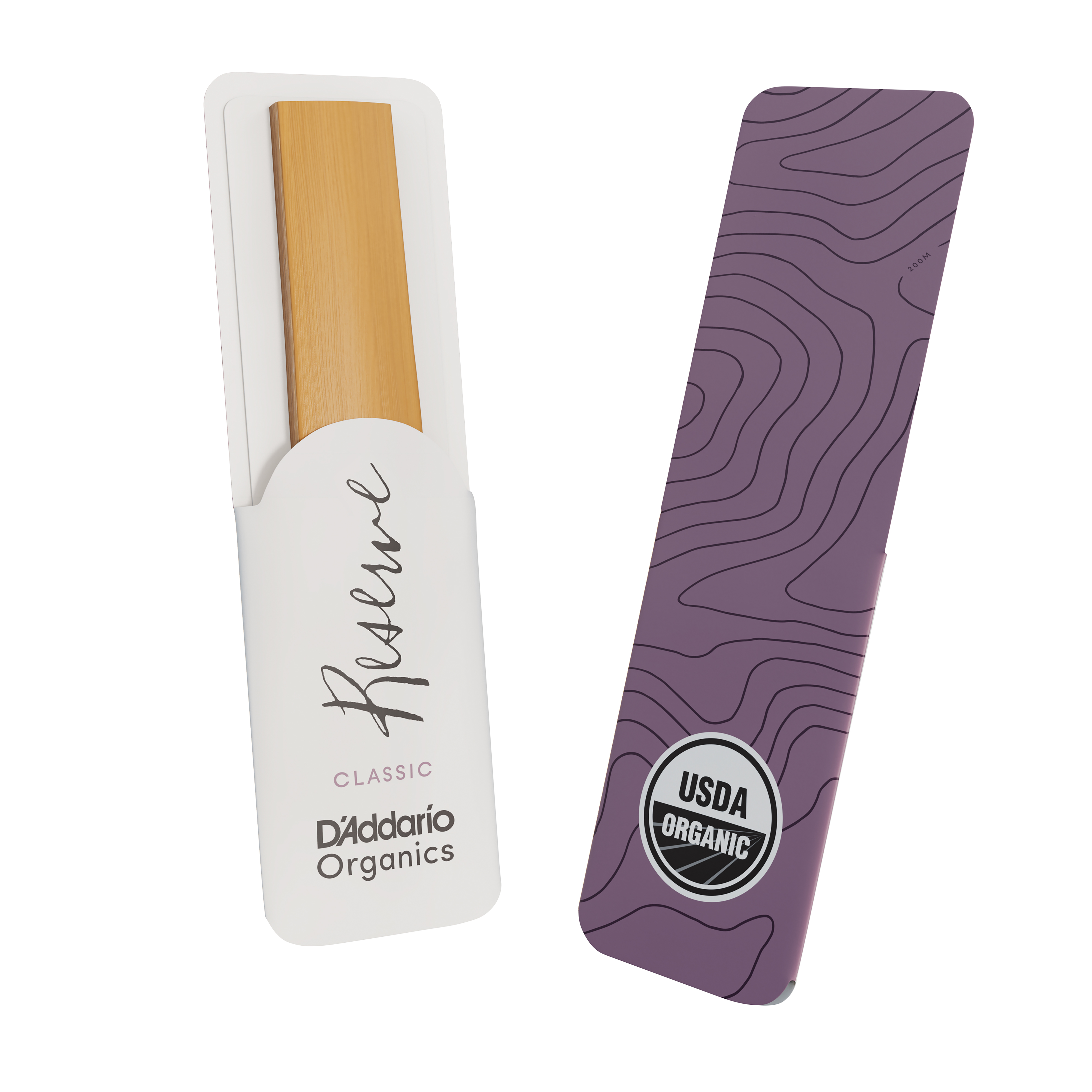 D'Addario Organic Reserve Classic Bb Clarinet Reeds, Strength 3.5, Individually-Sealed, 10-Pack