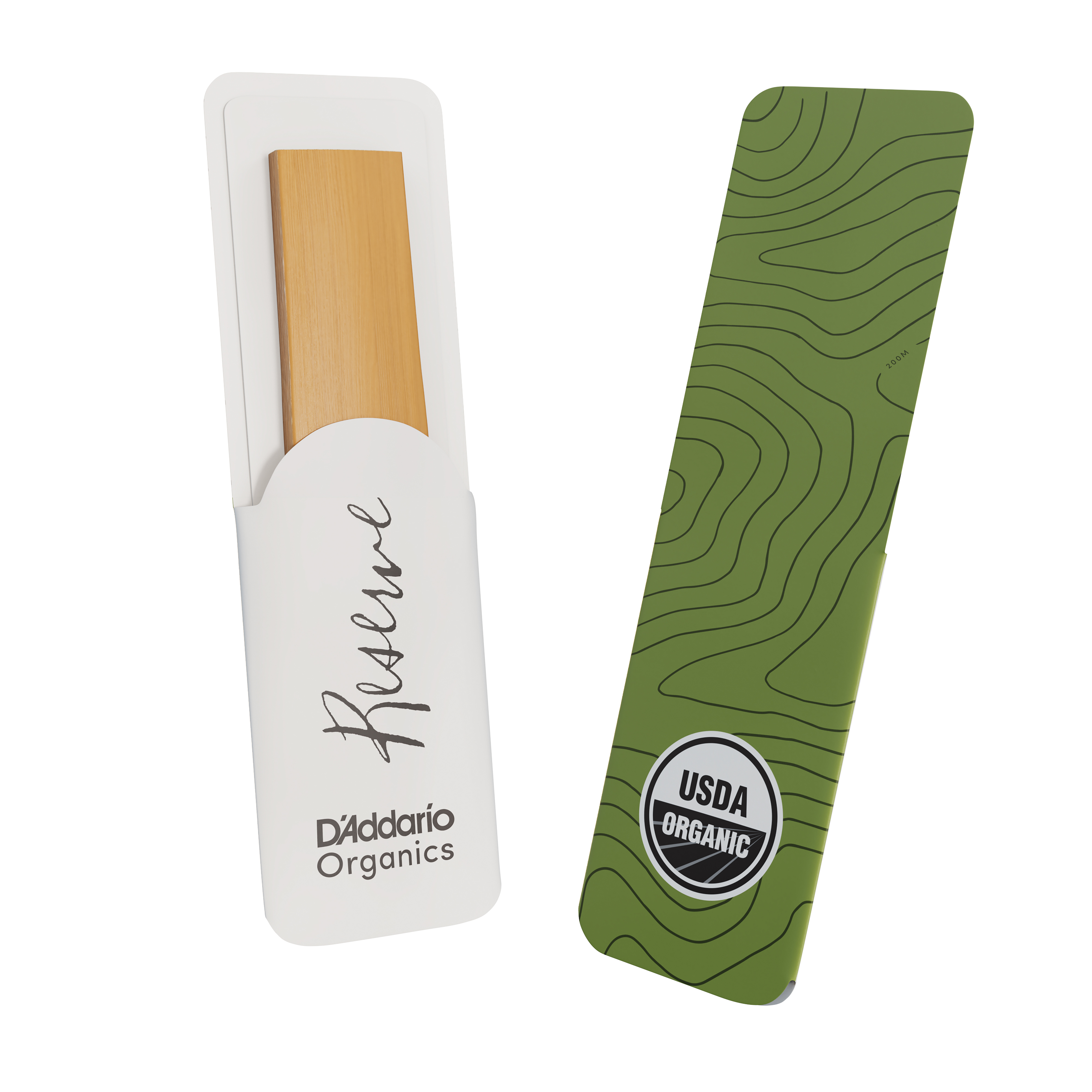 D'Addario Organic Reserve Soprano Saxophone Reeds, Strength 3.0+, Individually-Sealed, 10-Pack