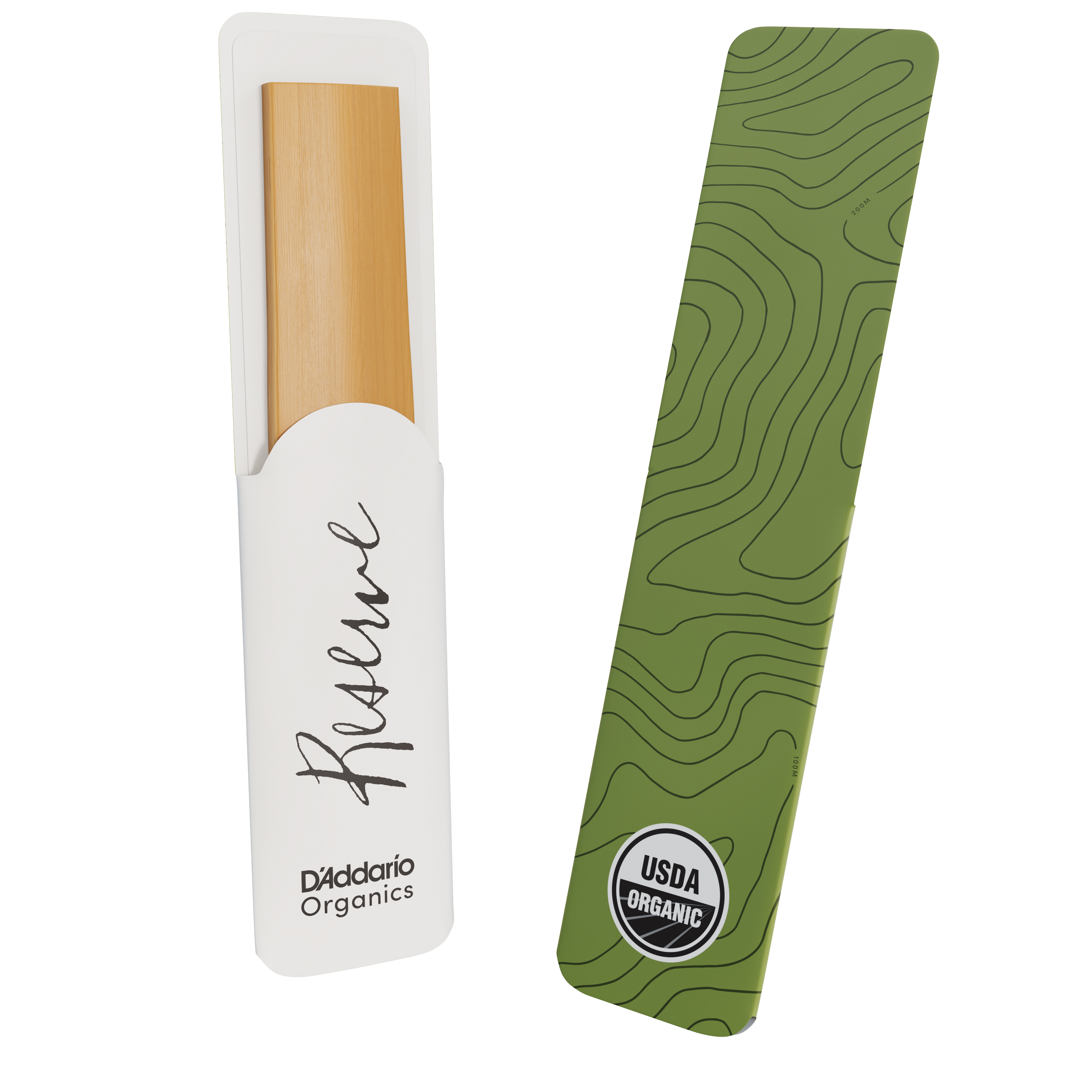 D'Addario Organic Reserve Tenor Saxophone Reeds, Strength 3.5, Individually-Sealed, 5-Pack