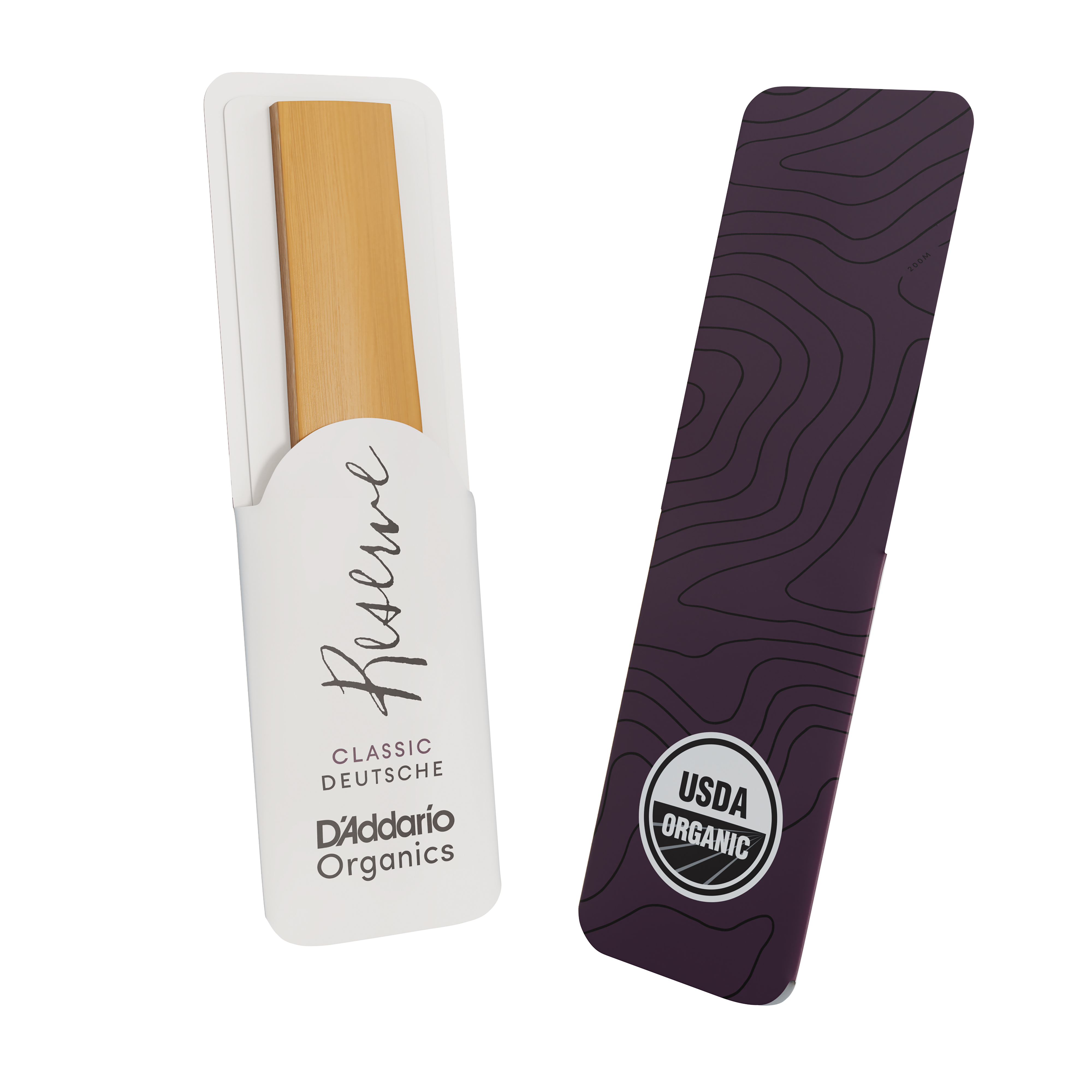 D'Addario Organic Reserve Classic, Deutsche Klarinette Reeds, Strength 1.5, Individually-Sealed, 10-Pack