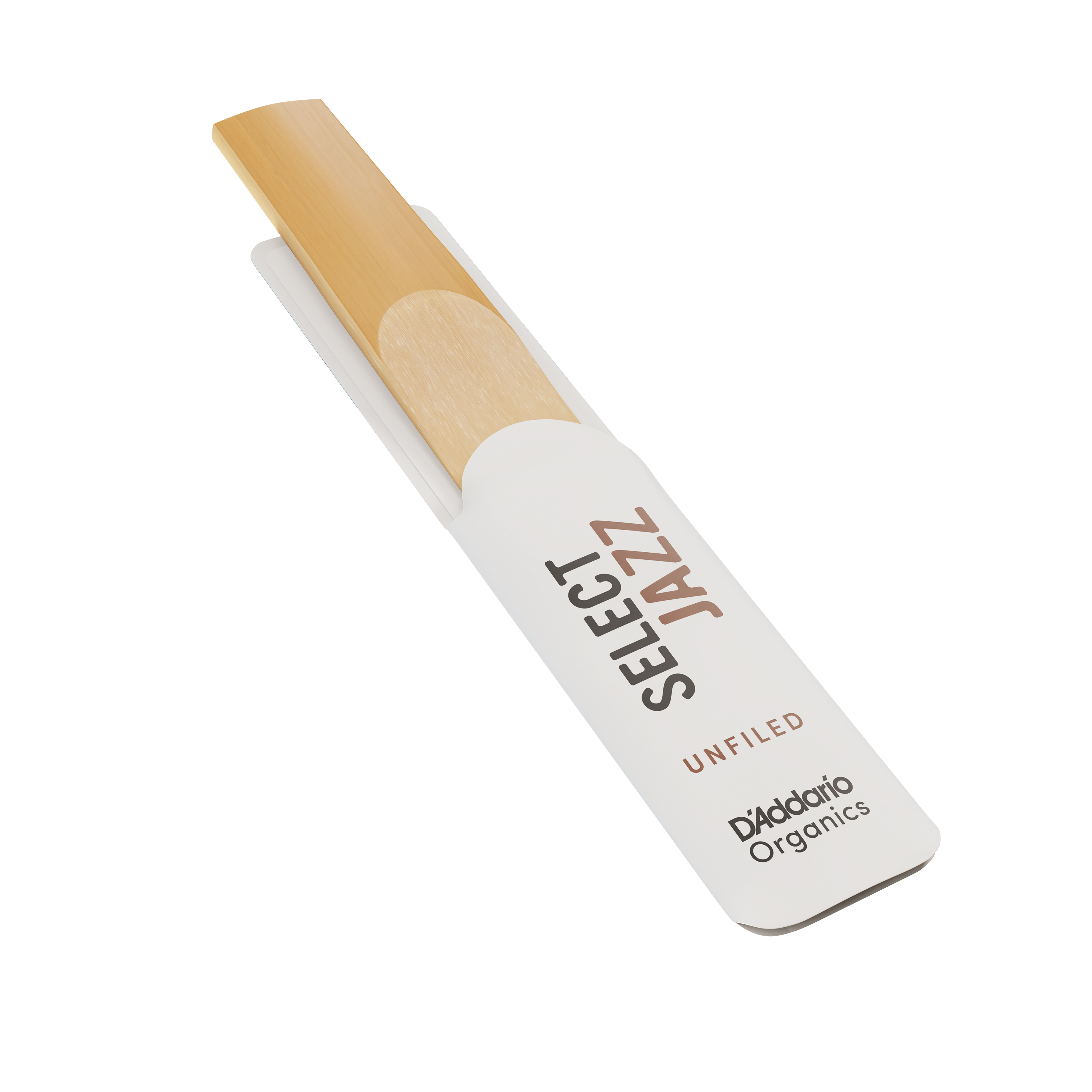 D'Addario Organic Select Jazz Unfiled Tenor Saxophone Reeds, Strength 3 Hard, Individually-Sealed, 5-Pack