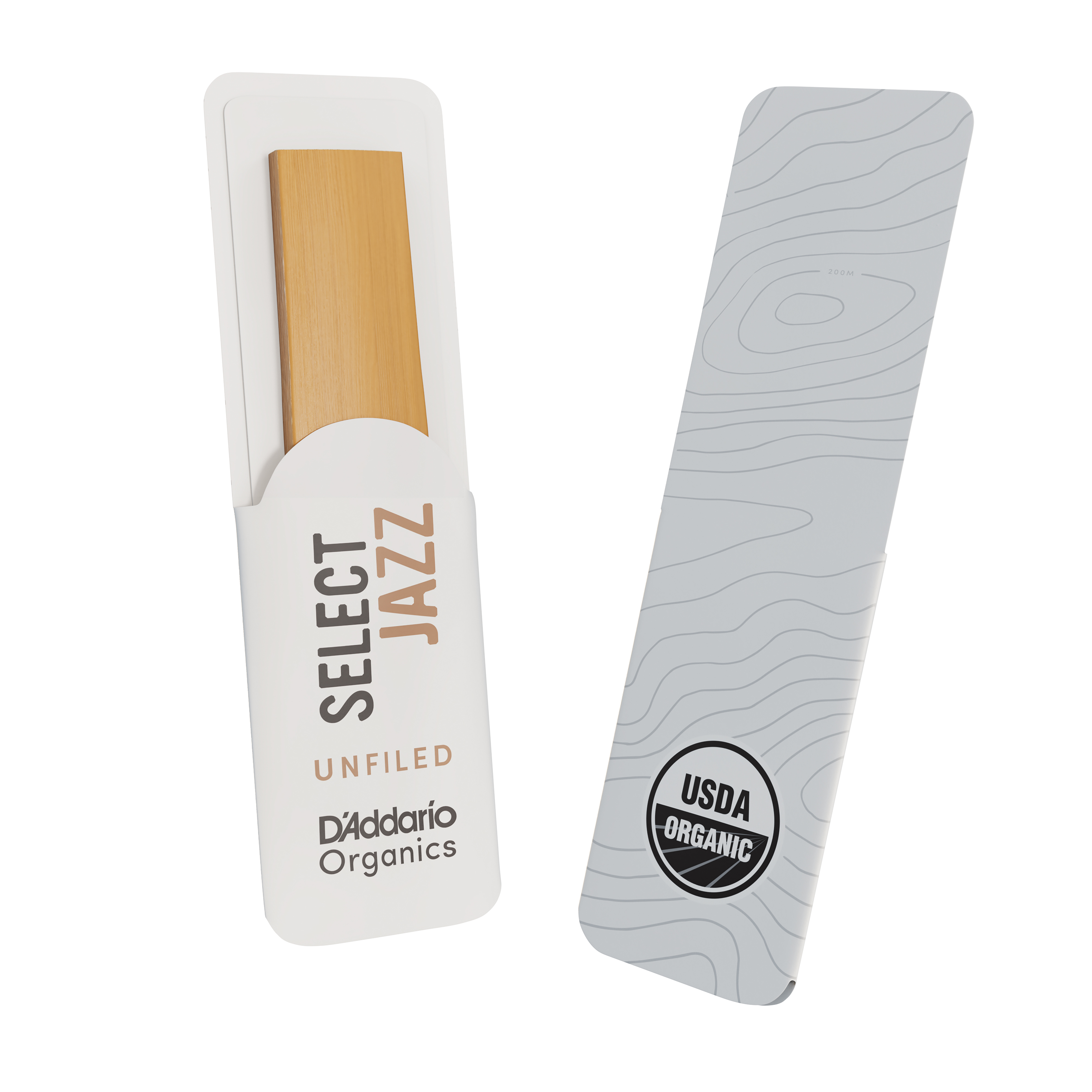 D'Addario Organic Select Jazz Unfiled Soprano Saxophone Reeds, Strength 3 Medium, Individually-Sealed, 10-Pack