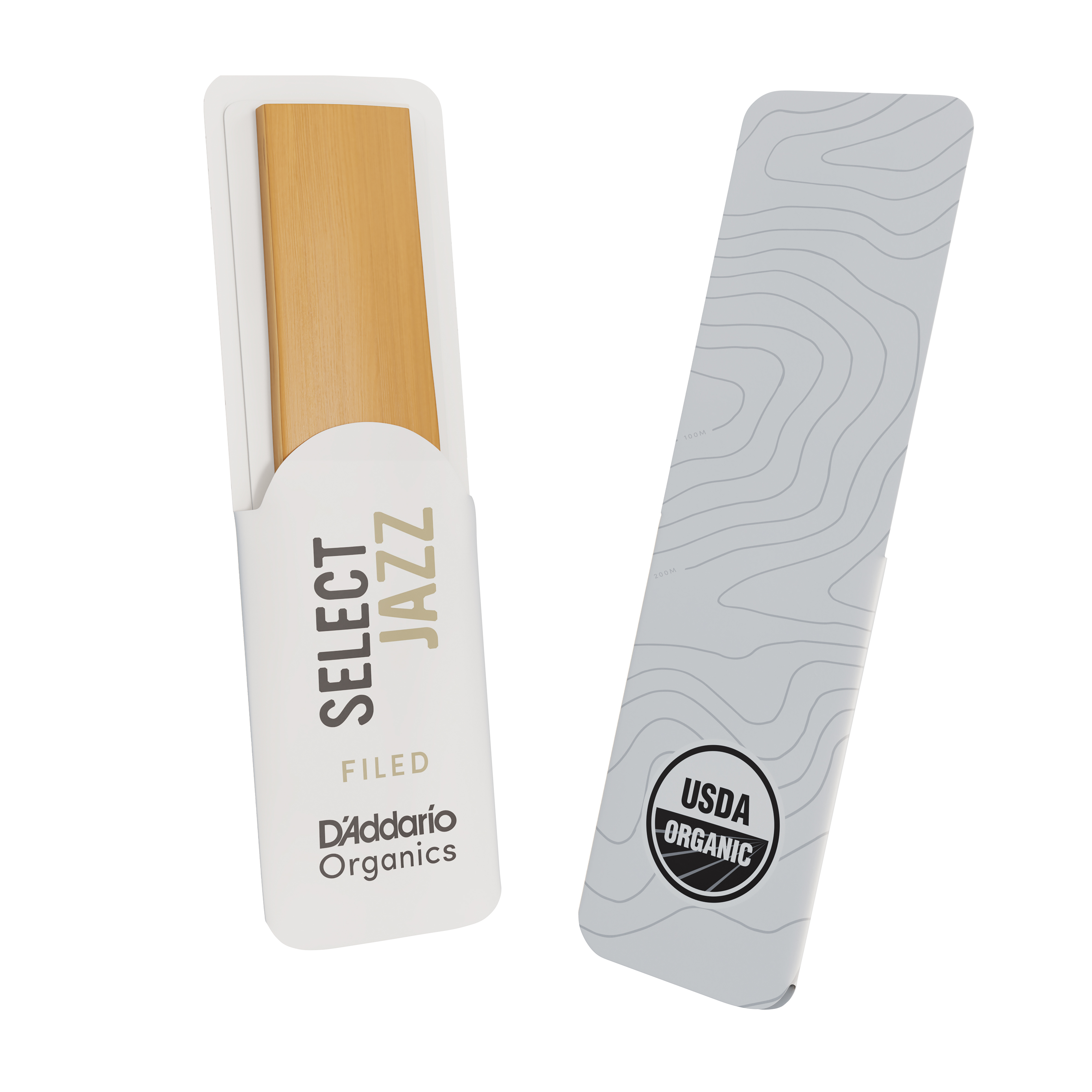 D'Addario Organic Select Jazz Filed Alto Saxophone Reeds, Strength 3 Medium, Individually-Sealed, 10-Pack
