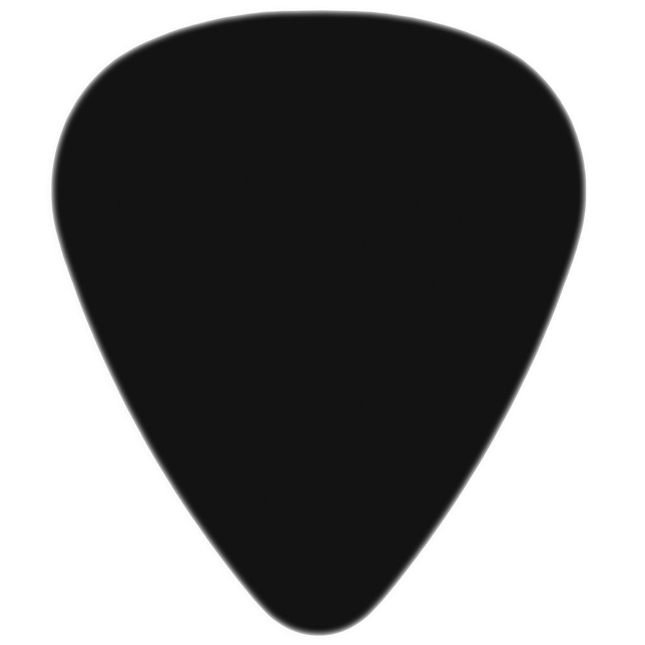 100 Black Celluloid Custom Picks, Standard, 2-sided, Light