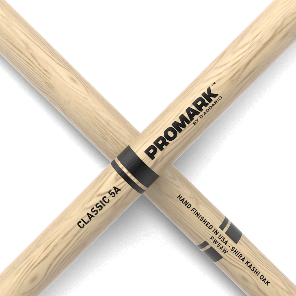 Classic Attack 5A Shira Kashi Oak Drumstick, Oval Wood Tip