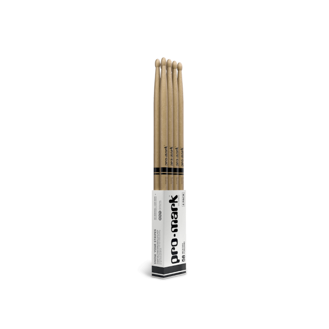 ProMark Classic Forward 5B Hickory Drumstick, Oval Wood Tip, 4-Pack