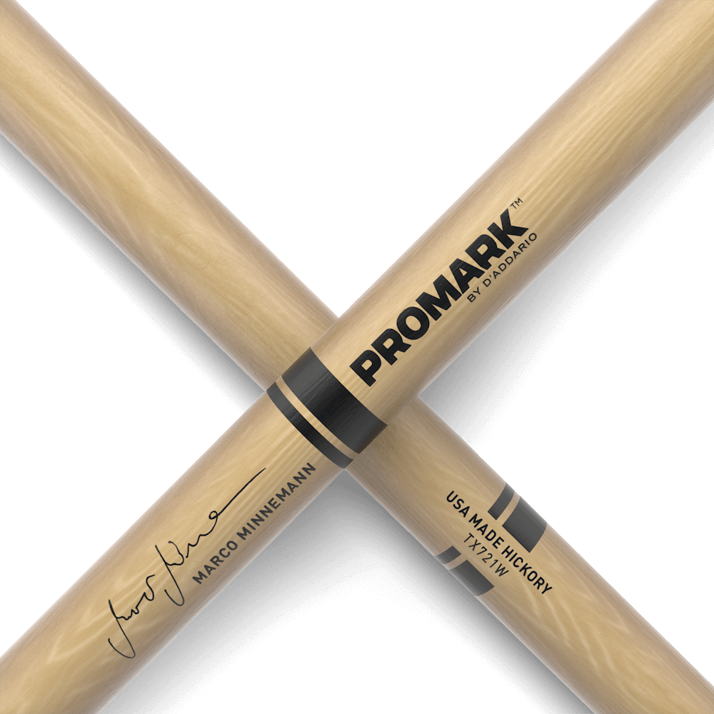 Marco Minnemann 721 Signature Hickory Wood Tip Drumstick Promark
