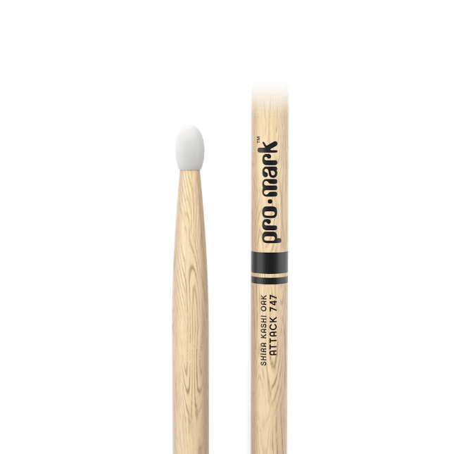 Classic Attack 747 Shira Kashi Oak Drumstick, Oval Nylon Tip