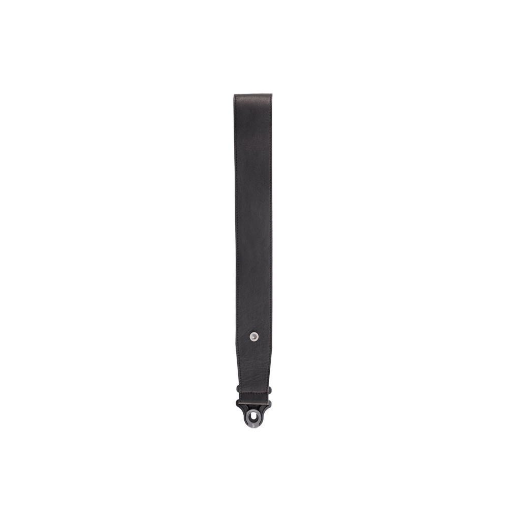 Black Comfort Leather Auto Lock Guitar Strap, 2