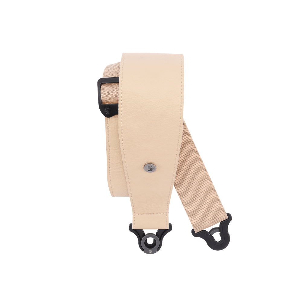 D'Addario Comfort Leather Auto Lock Guitar Strap, Tan