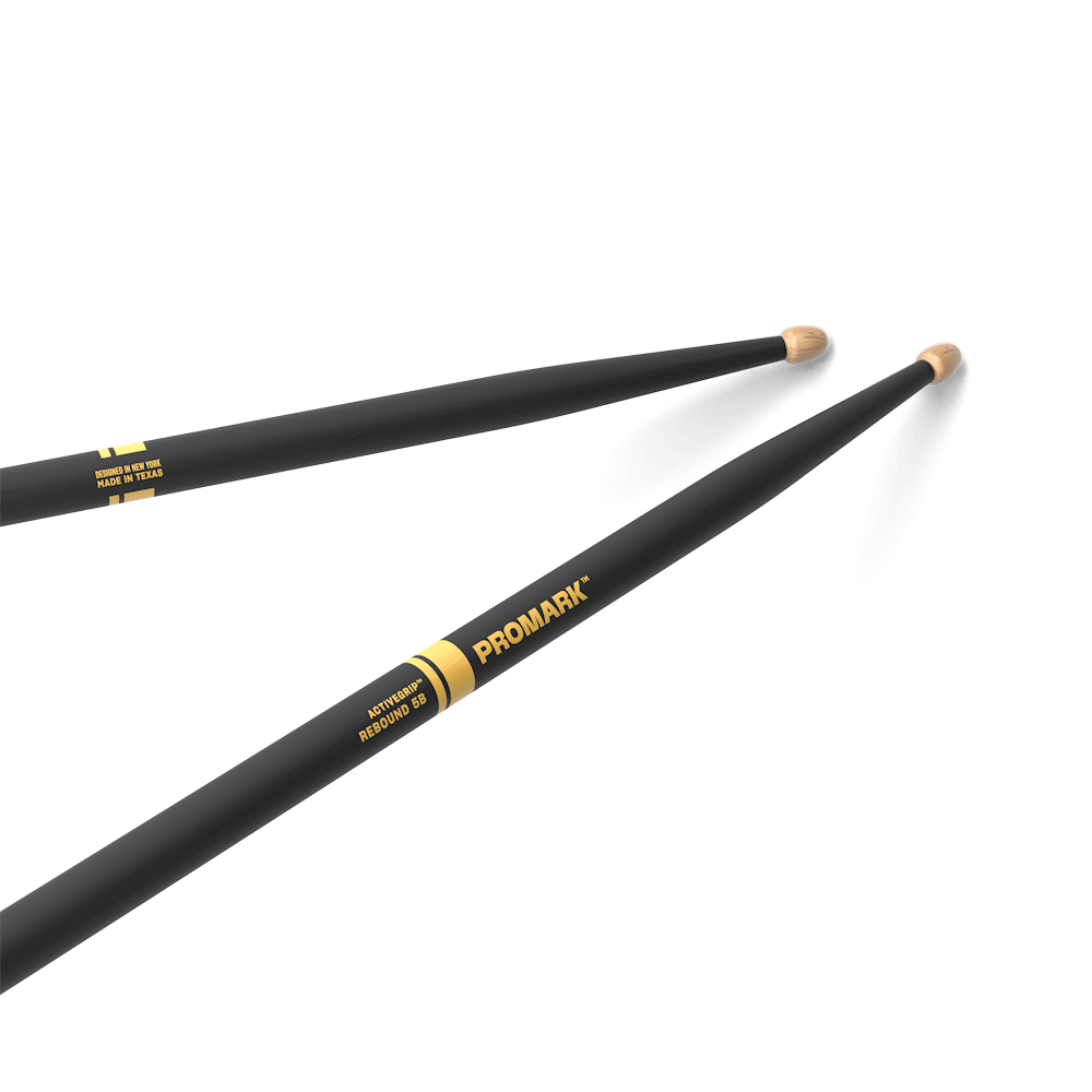 Rebound 5B ActiveGrip Hickory Drumstick Acorn Wood Tip ProMark Drumsticks D Addario