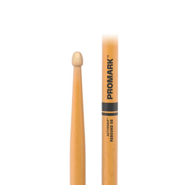 Rebound 5B ActiveGrip Clear Hickory Drumstick, Acorn Wood Tip