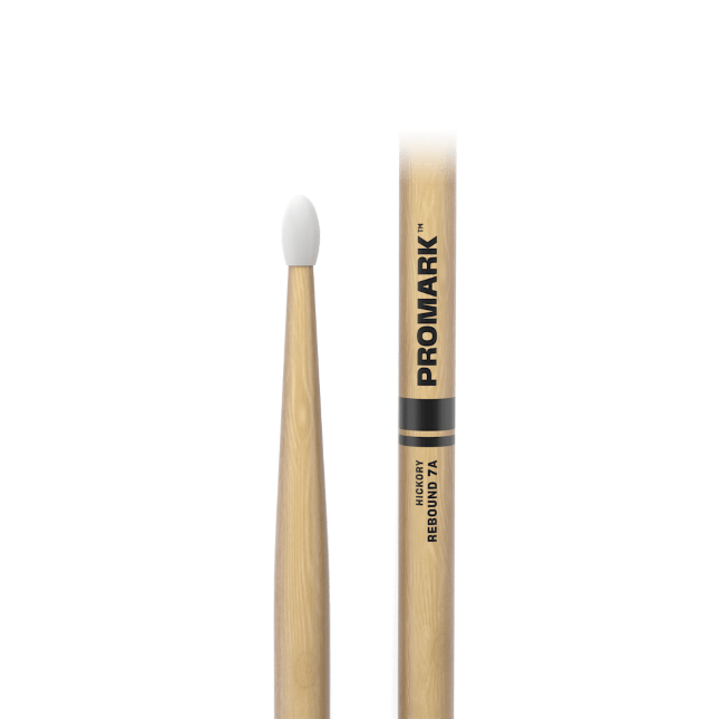 Rebound 7A Hickory Drumstick, Oval Nylon Tip