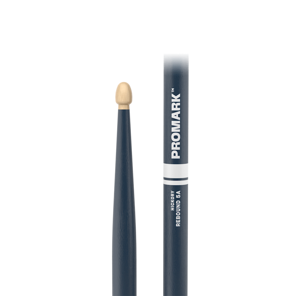 ProMark Rebound 5A Painted Blue Hickory Drumstick, Acorn Wood Tip