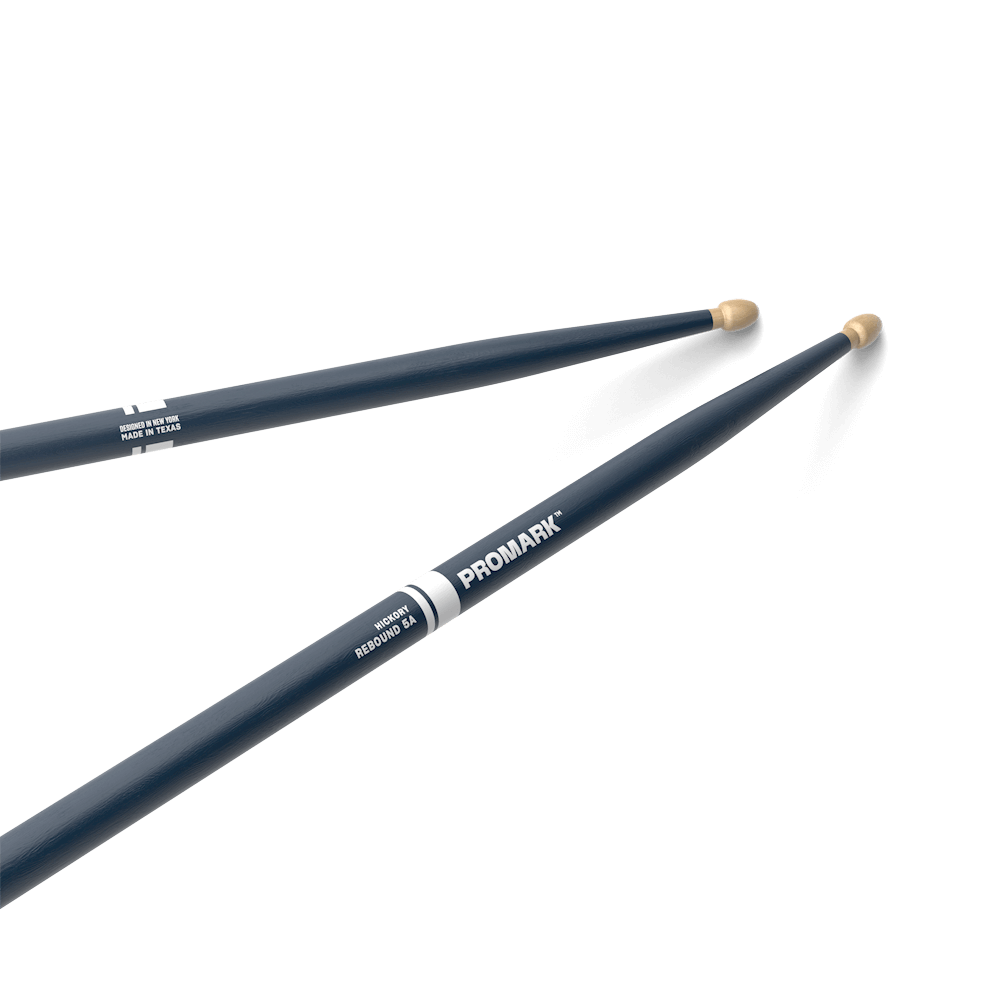 ProMark Rebound 5A Painted Blue Hickory Drumstick, Acorn Wood Tip