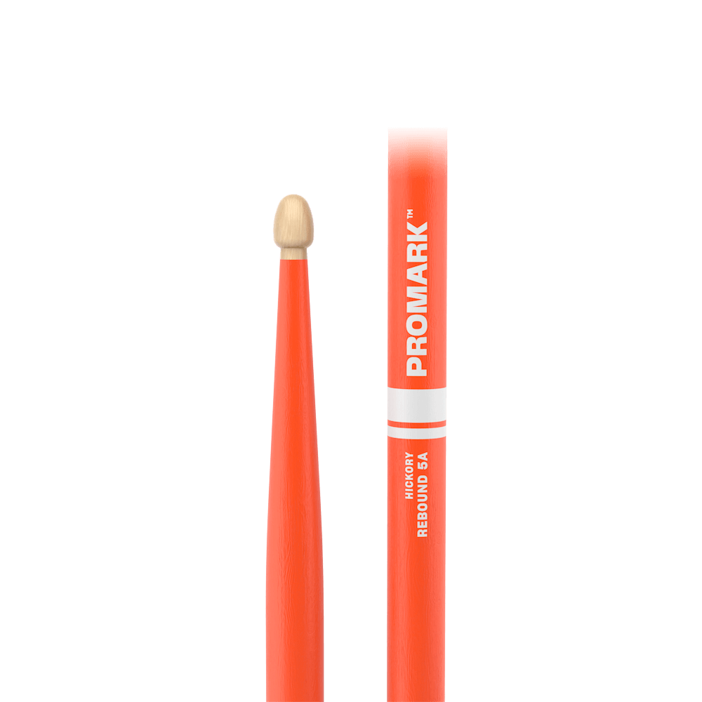 ProMark Rebound 5A Painted Orange Hickory Drumstick, Acorn Wood Tip