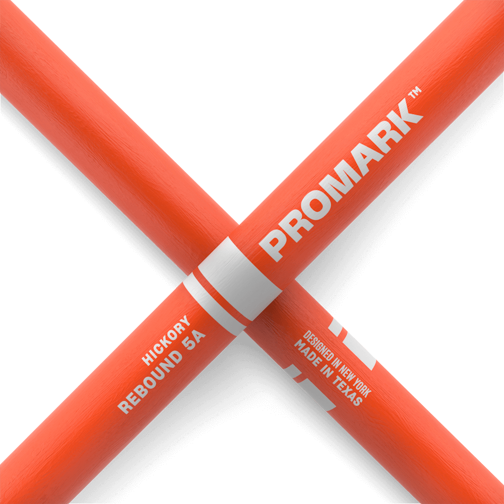 ProMark Rebound 5A Painted Orange Hickory Drumstick, Acorn Wood Tip