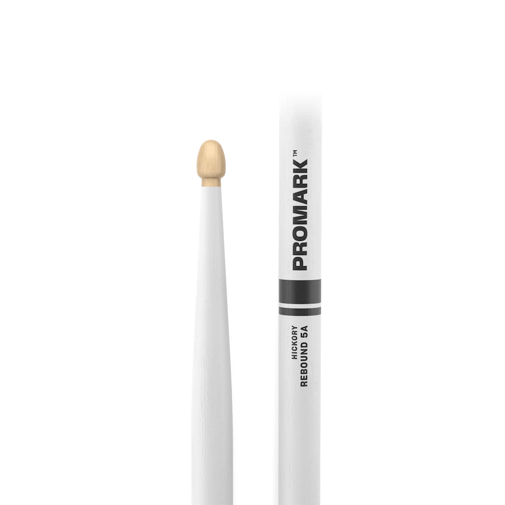 ProMark Rebound 5A Painted White Hickory Drumstick, Acorn Wood Tip