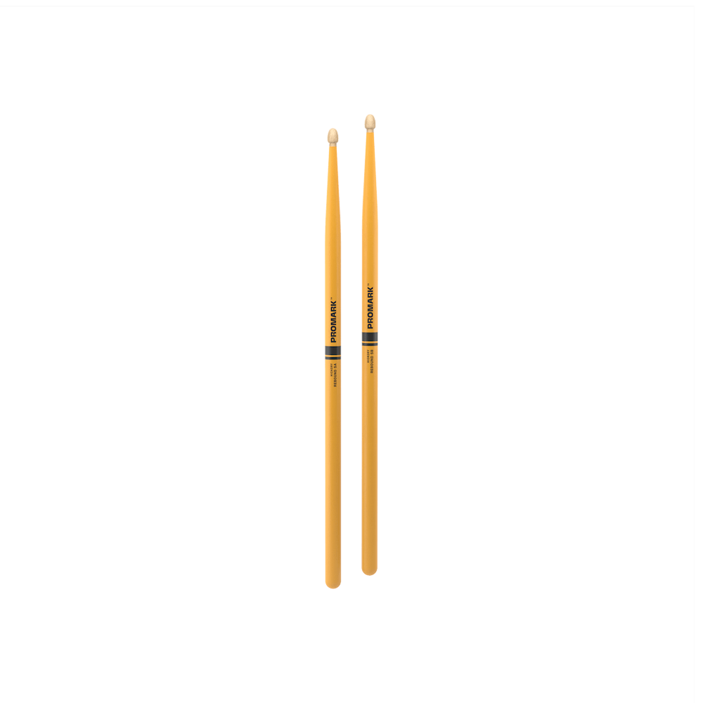 ProMark Rebound 5A Painted Yellow Hickory Drumstick, Acorn Wood Tip