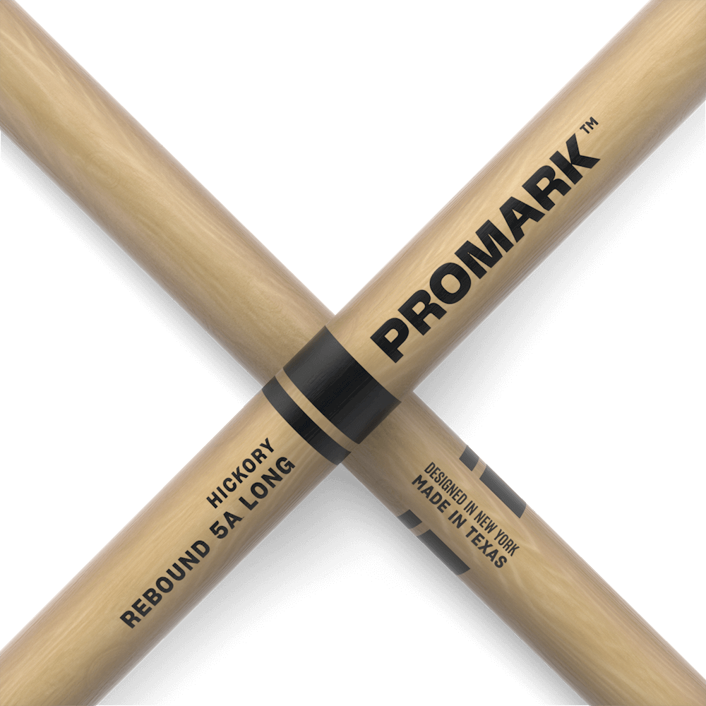 ProMark Rebound 5A Long Hickory Drumstick, Acorn Wood Tip