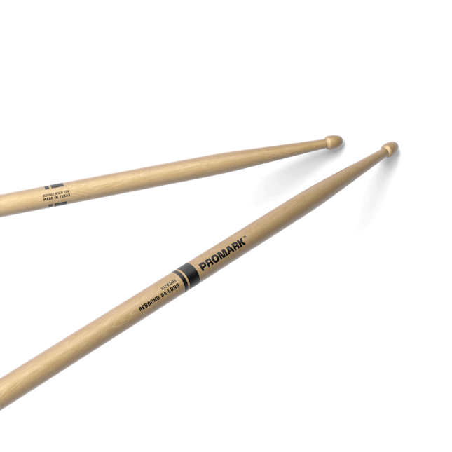 ProMark Rebound 5A Long Hickory Drumstick, Acorn Wood Tip