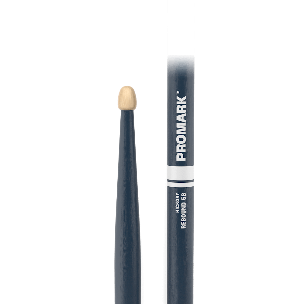 ProMark Rebound 5B Painted Blue Hickory Drumstick, Acorn Wood Tip