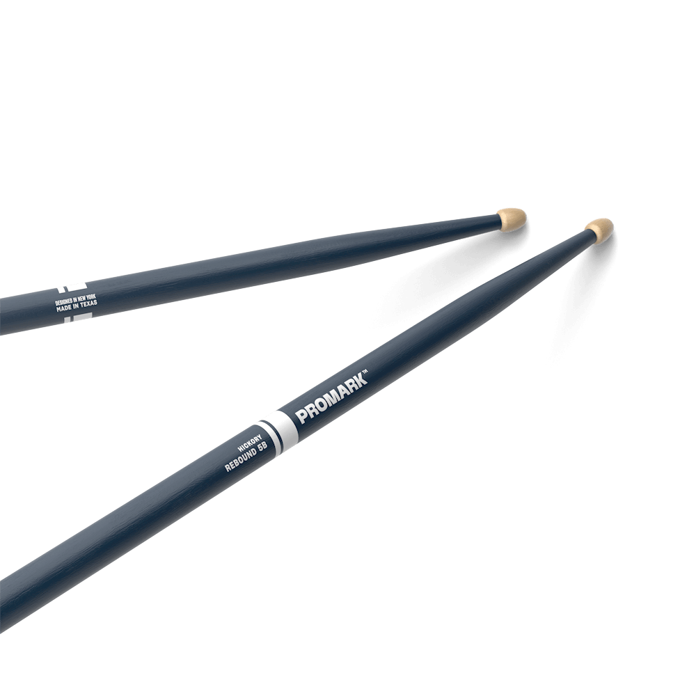 ProMark Rebound 5B Painted Blue Hickory Drumstick, Acorn Wood Tip